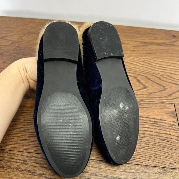 Nwob Steve Madden Kaden Royal Blue Faux Fur Loafers Sz 5.5 - Picture 3 of 4